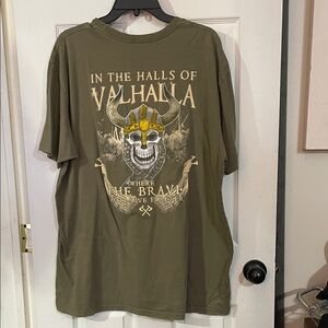 Nine Line Valhalla Warrior Olive Tee. Size 3XL